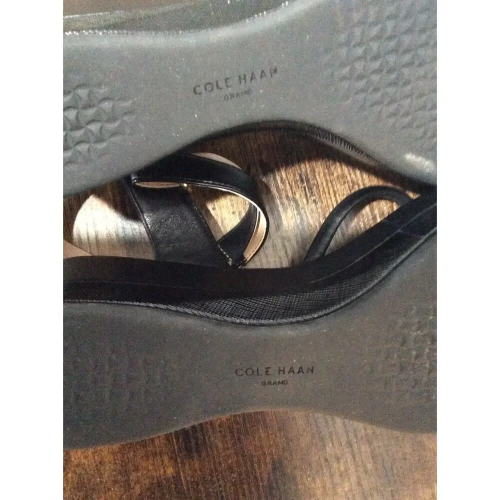 Cole Haan Black Platform Heels Size 8 New